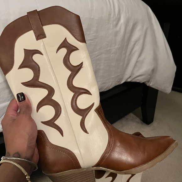 Cowboy boots - Brown and White - Picture 4 of 5
